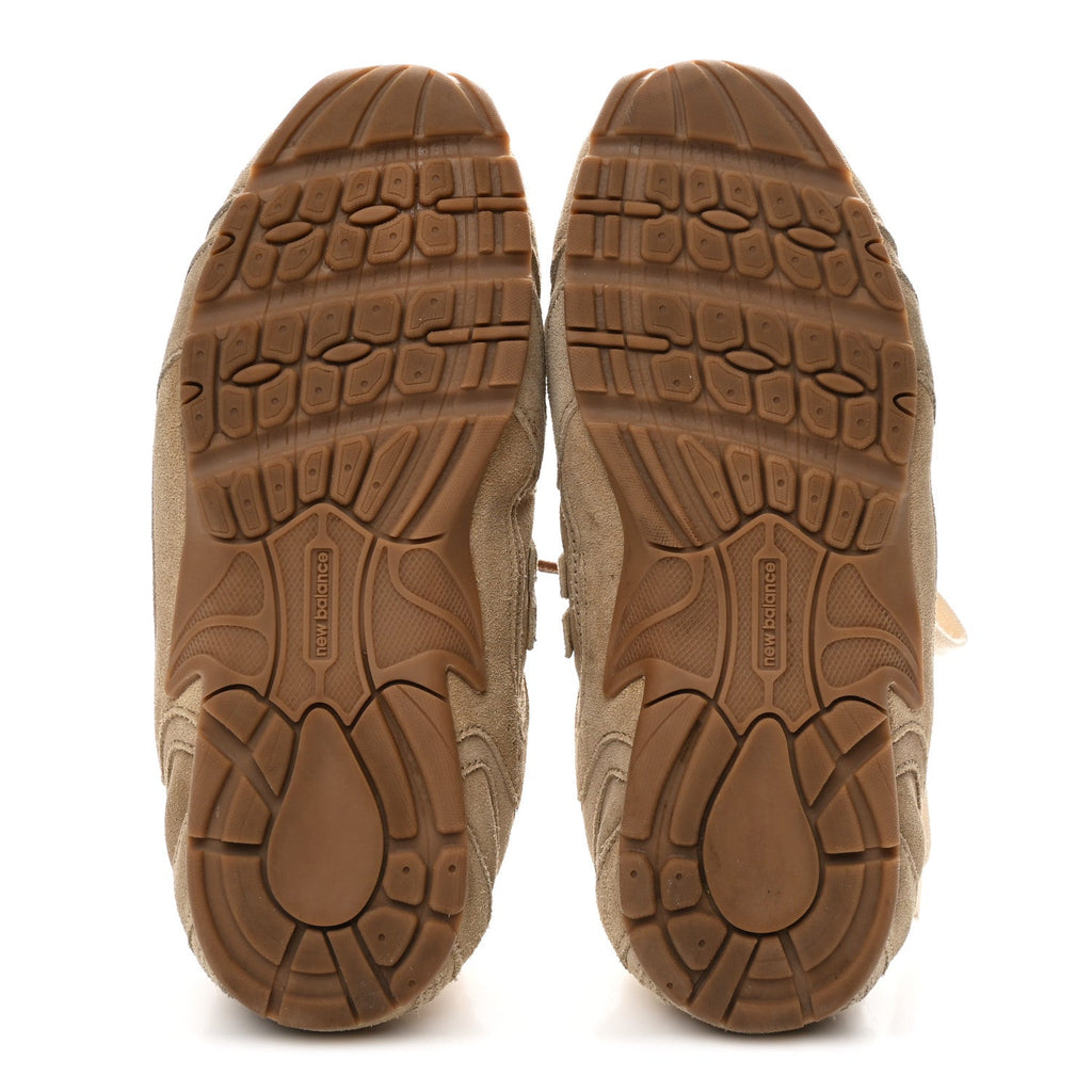 X NEW BALANCE Suede Shearling 530 SL Sneakers Ecru