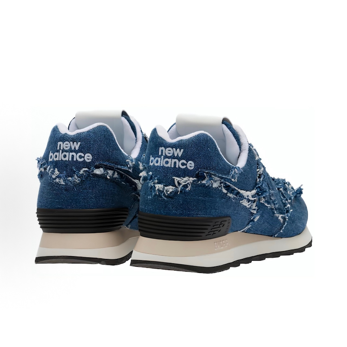 Women's Vintage Frayed Denim Sneakers, Retro 80s Chunky Sole Casual Shoes, Lace Up Distressed Jean Sneakers for Daily Wear