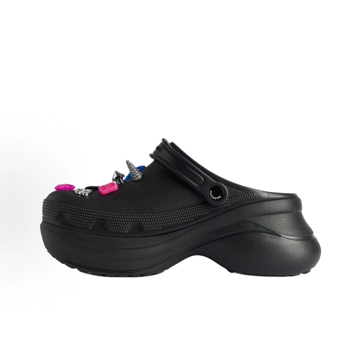 Balenciaga × Crocs Black Platform Mule Clogs