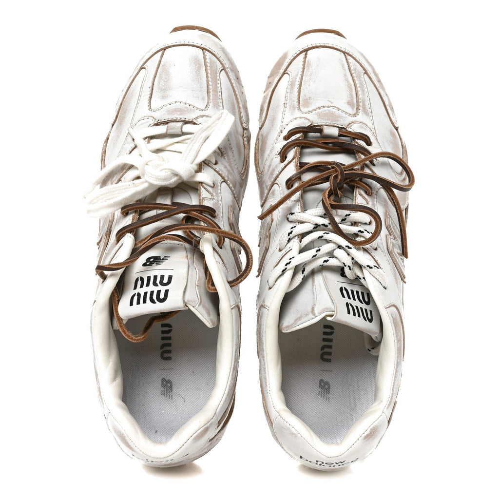 X NEW BALANCE Bleached Calfskin 530 SL SneakersWhite