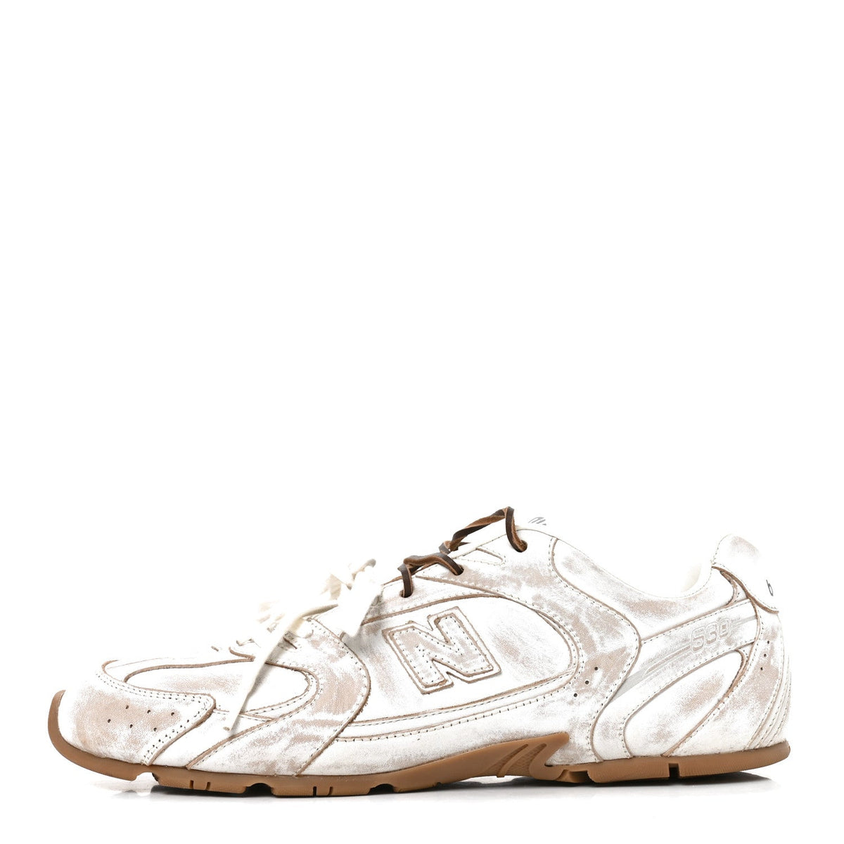 X NEW BALANCE Bleached Calfskin 530 SL SneakersWhite