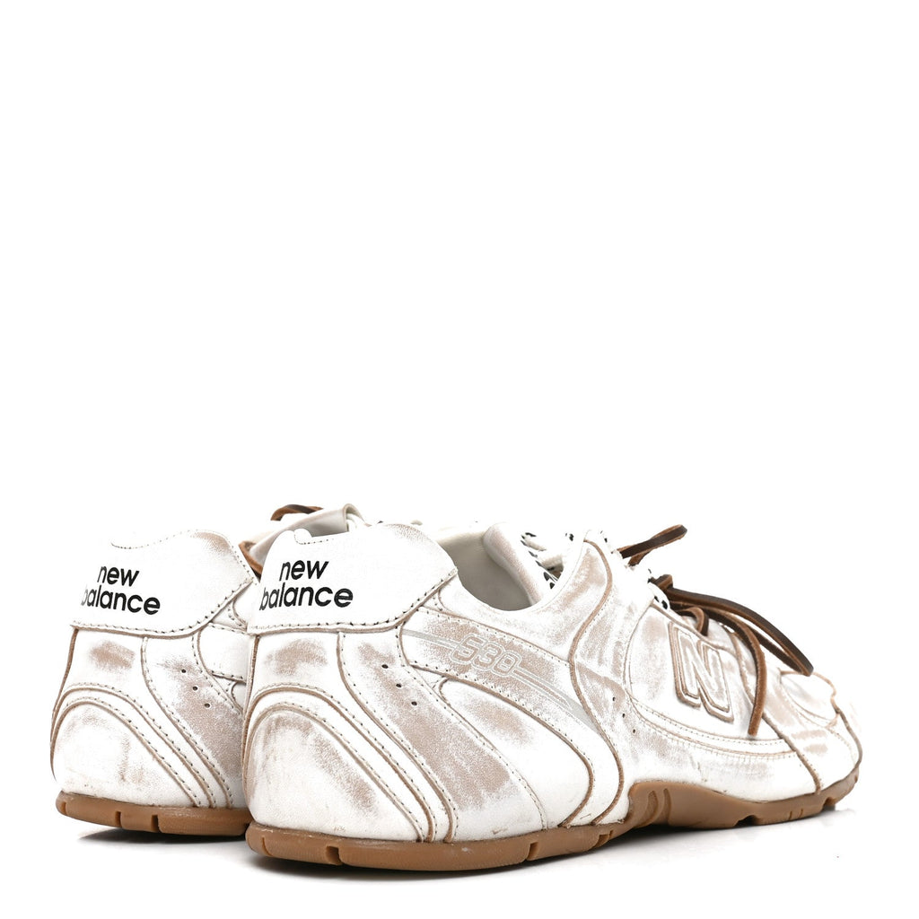 X NEW BALANCE Bleached Calfskin 530 SL SneakersWhite
