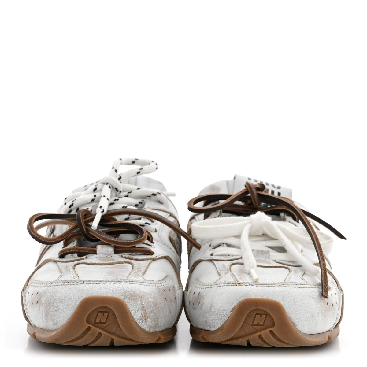 X NEW BALANCE Calfskin 530 SL Slip-On Sneaker Mules White
